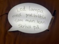 ledlampa med whiteboard 