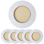 Platta Infällda LED Spotlights i Naturligt Vit Ljus (6-Pack