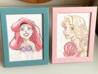 Disney Prinsessa Ariel Rapunzel my little ponny tavla canvas