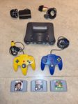 Nintendo 64  inkl 3st Spel & 2 st kontroller