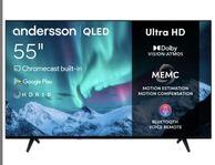 55" 4K QLED-TV med ljusstark bild och inbyggd Chromecast