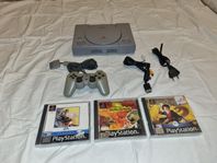 PlayStation 1 komplett inkl 3st spel