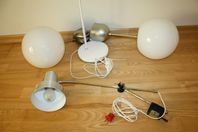 Ikea Minut takglob/taklampa  + retro skrivbordslampa