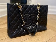 Chanel Grand Shopping Tote - black caviar leather & gold