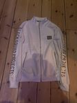 vit jacka tröja full zip L