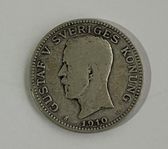 Gustaf V Silver 1 krona år 1910