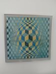 Inramat tryck Victor Vasarely