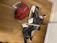 Bauer hockey skridskor storlek 48 + hjälm Storlek L 59,5-64