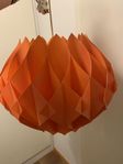 Taklampa 60-tal orange plast