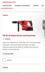 Hilti Batteridriven kombihammare TE 60-22