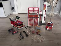 playmobil Brandsstation och brandbil