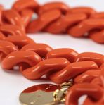 Vanessa Baroni halsband Flat chain orange