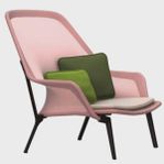 2x Vitra Slow Chair - Rosa