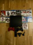 PS3 + 2 spelkonsoler + 11 spel