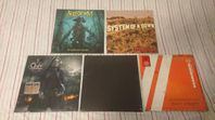 Ozzy Osbourne,Metallica,Rammstein,SOAD & Alestorm LP skivor