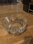 Orrefors Crystal  Corona Bowl Lars Hellsten Sweden Signed