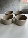 Dessertskålar/minigrytor x4, stoneware