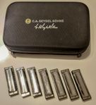 7 st Hohner Special 20 blues harp munspel + Väska