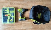 Skruvdragare Ryobi 18V 1.5Ah med extra batteri & borrsats