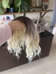 Peruk / löshår blond med ombre / balayage