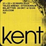 Kent Konsert 23/3-25 Sittplats sektion B338