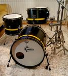 Gretsch Catalina Club Yellow Jacket med några stativ