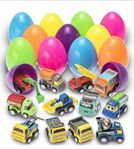 12 Toy Easter eggs, filled with back-building vehicles