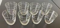 Vintage! 8st gamla handslipade glas