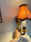 Lampett lampa mässing vintage rosa skärm 20/ 30-tal S mär