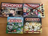 Brädspel Monopol och Alfapet