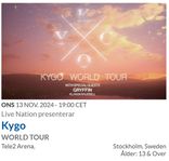 2 st biljetter till Kygos konsert i Stockholm