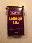 Löfbergs lilas kaffeburk/plåtburk 