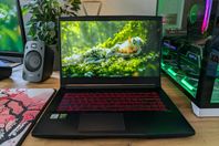 MSI Gaming Laptop 144Hz i5-10500H + 5 timmar batteri