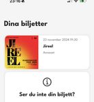 konsert biljetter VIP JIREEL i Sthlm 23 november 