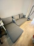 IKEA Älvdalen bäddsofa med schäslong + topmadras