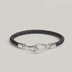 Hermes Jumbo Bracelet Svart läder / armband - herr 