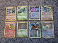 Pokemon - 8st gamla kort (Holo / Reverse holo)