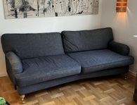 Stilig blå 3-sits soffa