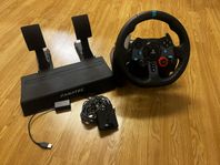 Logitech G29 + Fanatec CSL Elite pedaler