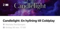 Candlelight Coldplay biljetter