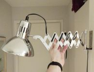 IKEA vägglampa saxlampa i krom