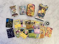 Pokémon Paket #3 - Oöppnade Booster Packs + Mini Låda etc