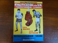 Boxning Program Floyd Patterson Eddie Machen Råsunda 1964