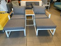 Loungeset i vit aluminium (visnimgsexemplar)