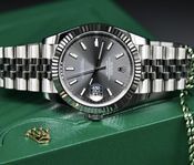 Ny Rolex Datejust 41 Rhodium 2024 Full set