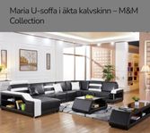 Maria U-soffa i äkta kalvskinn - M&M Collection