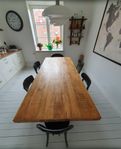 Fantastic huge table with wooden top and Singer metal base