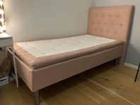 MIO Roma enkelsäng 105cm ROSA med bäddmadrass & sänggavel