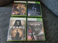 Några spel till xBox 360. Resident Evil, Jericho, FEAR 2 mm