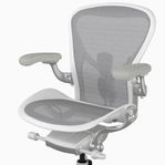 Läderarmstöd till Herman Miller Aeron - Färg: Grå / Mine